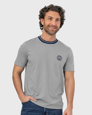 Camiseta manga corta de cuello redondo tejido#color_c14-gris-medio