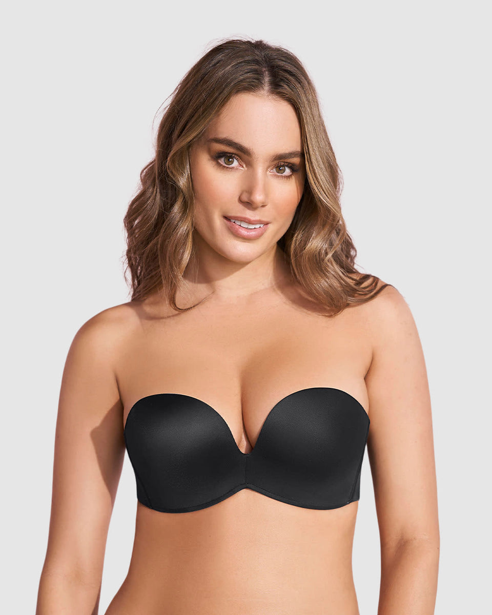 Brasier strapless antigravedad de realce alto sin arco