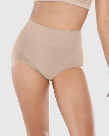 Bloomer faja de control suave alto en la cintura en skinfuse#color_802-cafe-claro