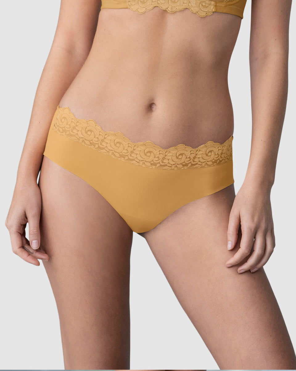 Bloomer cachetero en tela ultraliviana con encaje