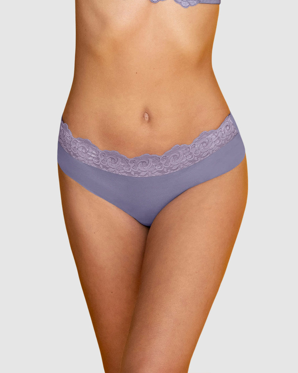 Sexy bloomer cachetero en tela ultraliviana con encaje comodidad total