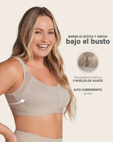 Brasier facilitador de postura con control de volumen del busto multi/functional#color_484-rojo-medio