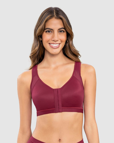 Brasier facilitador de postura con control de volumen del busto Multi/Functional#color_a97-vino