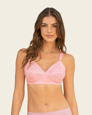 Brasier clásico sin arco con copas en encaje#color_301-rosado