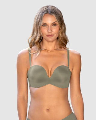 Brasier strapless Antigravedad de realce alto sin arco#color_606-arena