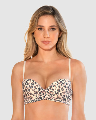 Brasier strapless Magic Up de doble realce#color_b67-marfil-estampado-leopardo