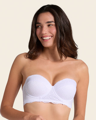 Brasier balconet de realce alto en encaje con máximo cubrimiento de espalda special fit#color_000-blanco