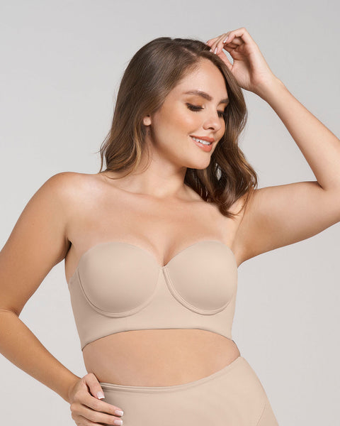 Paquete x2 strapless bustier 360° de perfección#color_802-cafe-claro