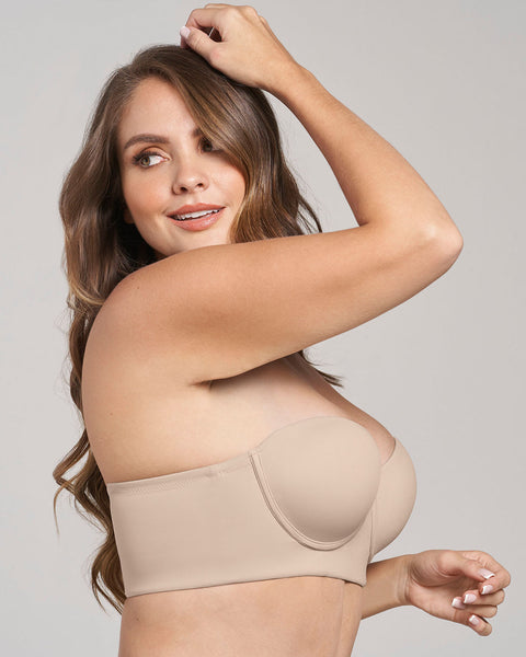 Paquete x2 strapless bustier 360° de perfección#color_802-cafe-claro