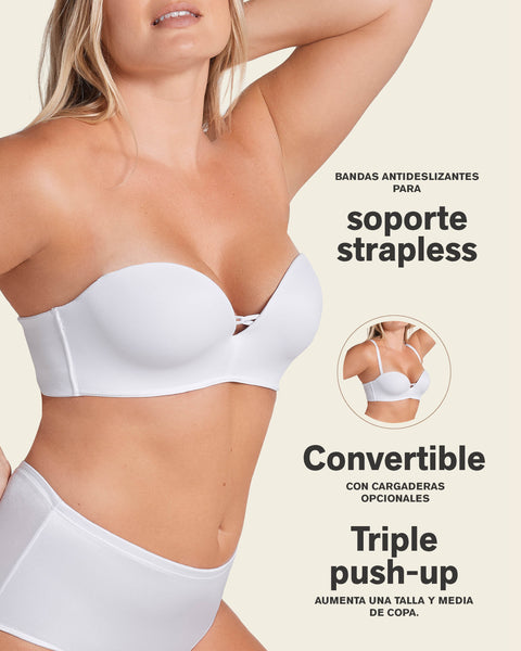 Brasier WOW de triple realce ideal como strapless#color_311-fucsia
