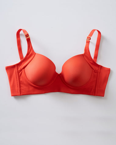 Brasier de realce suave y cubrimiento alto en sisa y espalda Cover Bra#color_204-coral