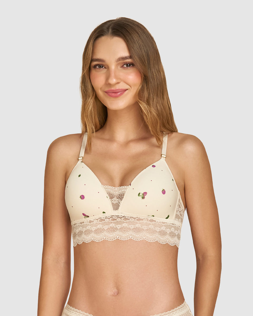 Bralette ultracómodo con delicados toques de encaje