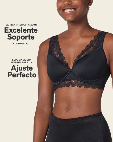 Brasier de gran cubrimiento Deep Coverage Bra#color_700-negro