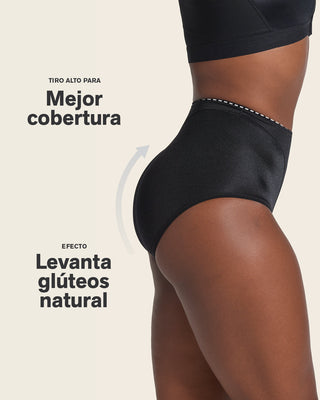 Bloomer clásico tiro alto de control de abdomen#color_700-negro