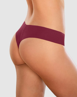 Bloomer hilo invisible ultraplano sin elásticos y de pocas costuras#color_240-vino