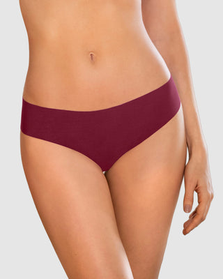 Bloomer hilo invisible ultraplano sin elásticos y de pocas costuras#color_240-vino