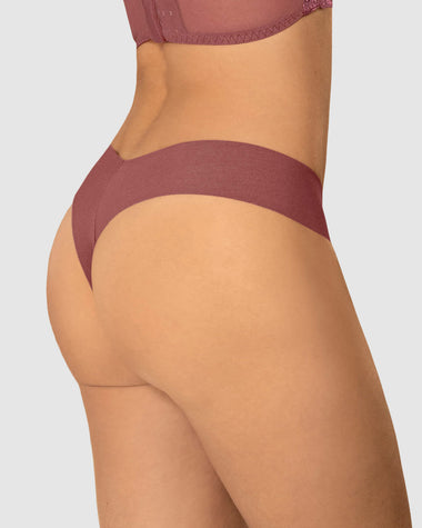 Bloomer hilo invisible ultraplano sin elásticos y de pocas costuras#color_331-vino-empolvado
