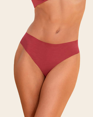 Bloomer hilo invisible ultraplano sin elásticos y de pocas costuras#color_391-rojo-coral