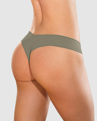 Bloomer hilo invisible ultraplano sin elásticos y de pocas costuras#color_606-arena