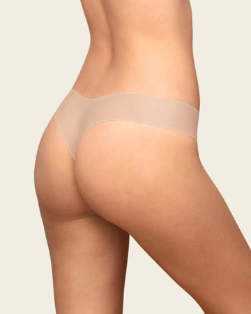 Paquete x3 bloomers brasilera invisible ultraplano sin elásticos y de pocas costuras#color_802-cafe-claro