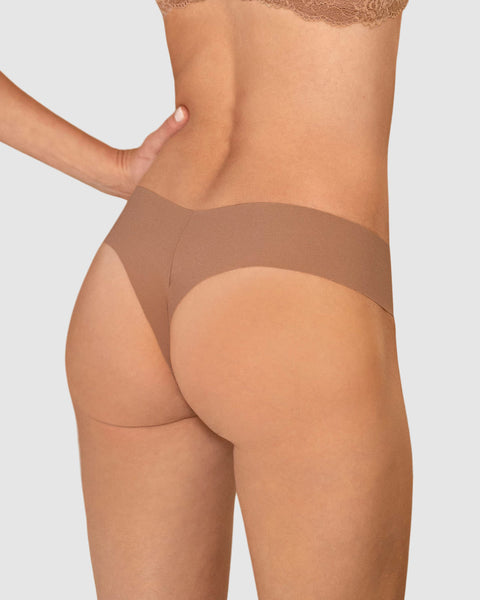 Bloomer hilo invisible ultraplano sin elásticos y de pocas costuras#color_a19-cafe-claro