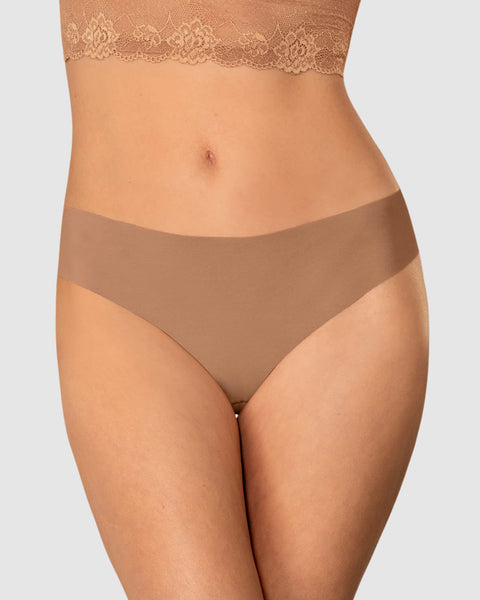 Bloomer hilo invisible ultraplano sin elásticos y de pocas costuras#color_a19-cafe-claro
