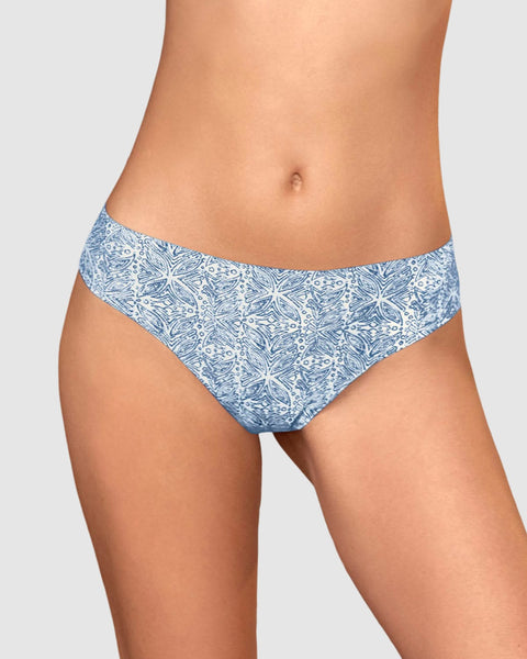 Bloomer hilo invisible ultraplano sin elásticos y de pocas costuras#color_a67-estampado-azul