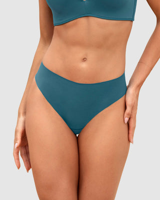 Bloomer hilo invisible ultraplano sin elásticos y de pocas costuras#color_b71-turquesa