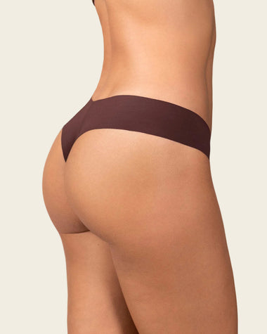 Bloomer hilo invisible ultraplano sin elásticos y de pocas costuras#color_c56-cocoa