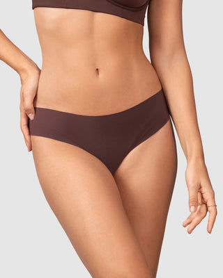 Bloomer hilo invisible ultraplano sin elásticos y de pocas costuras#color_c56-cocoa