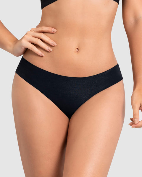 Bloomer tipo tanga ultraplano de aspecto invisible#color_785-negro