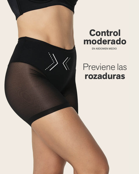 Bloomer faja invisible de control moderado efecto hilo#color_700-negro