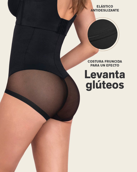 Bloomer faja invisible de tiro alto y control de abdomen#color_700-negro