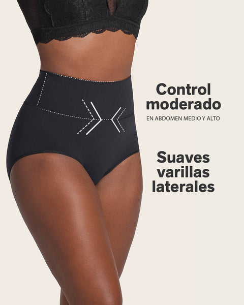 Bloomer faja de control suave alto en la cintura en skinfuse#color_700-negro