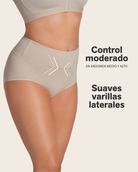 Bloomer faja de control suave alto en la cintura en skinfuse#color_802-cafe-claro