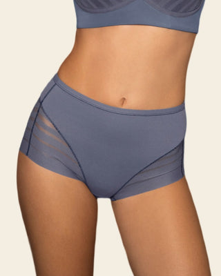 Bloomer faja clásico con control moderado de abdomen y bandas en tul#color_525-azul