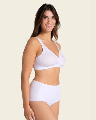 Bloomer clásico invisible con tela inteligente sin costuras ni elásticos#color_000-blanco