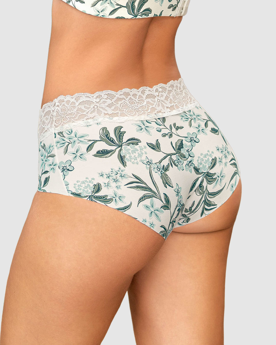 Bloomer hípster en tela ultraliviana con franja de encaje
