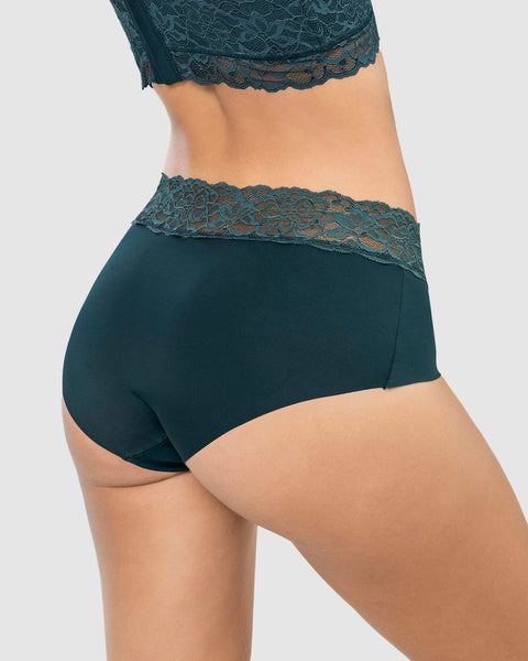 Bloomer hípster en tela ultraliviana con franja de encaje#color_249-verde-oscuro-azul