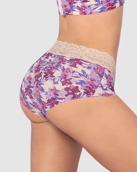 Bloomer hípster en tela ultraliviana con franja de encaje#color_a46-estampado-manchas