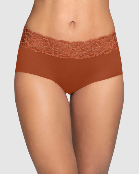 Bloomer hípster en tela ultraliviana con franja de encaje#color_a89-terracota