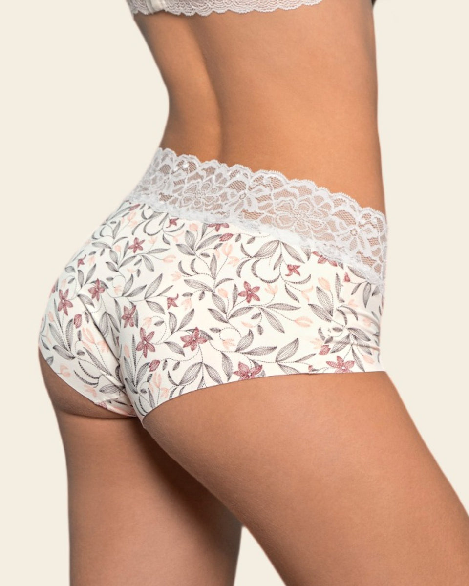 Bloomer hípster en tela ultraliviana con franja de encaje