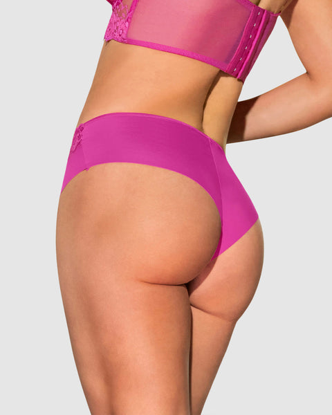 Bloomer cachetero en tela ultraliviana con encaje#color_338-fucsia