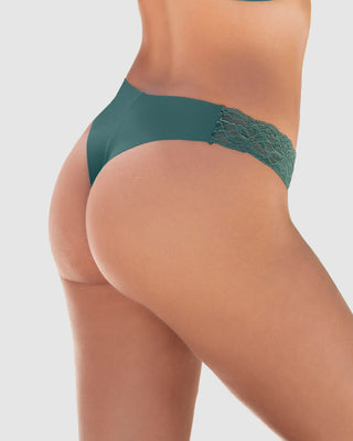 Hilo invisible con toques de encaje en laterales#color_613-verde-oscuro