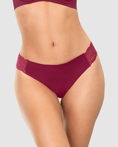 Hilo invisible con toques de encaje en laterales#color_a97-vino