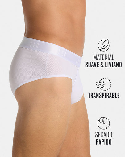 Bóxer brief de alta transpiración en microfibra ideal para uso diario#color_000-blanco