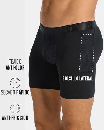 Bóxer deportivo largo con bolsillo lateral en microfibra#all_variants