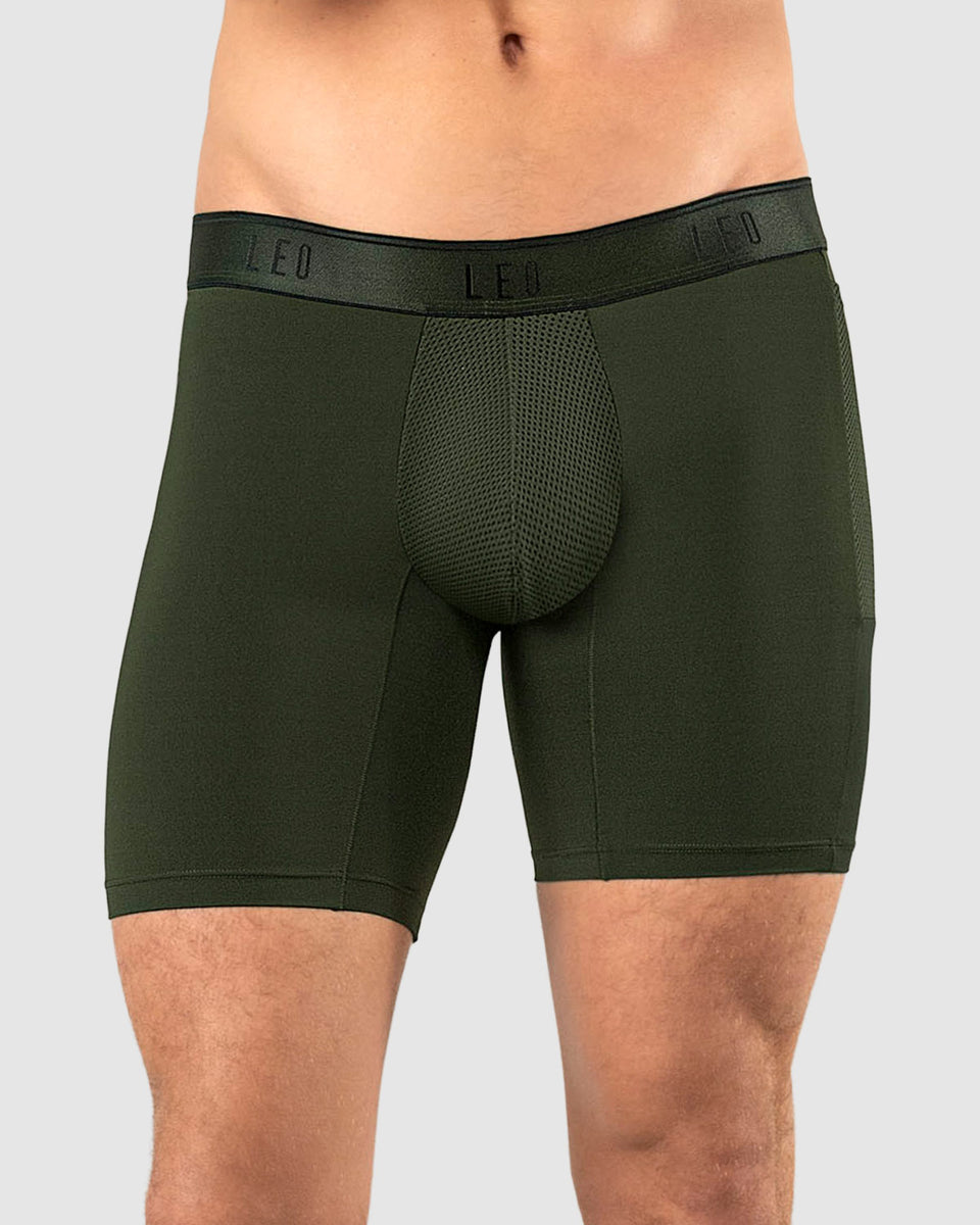 Bóxer deportivo con bolsillo lateral en microfibra