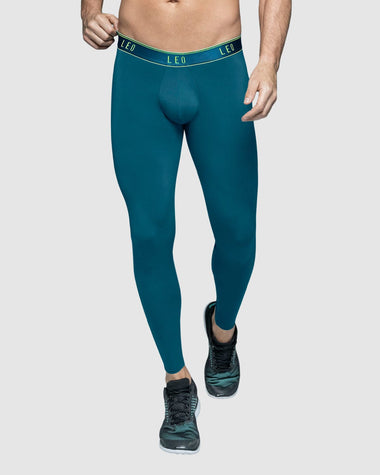 Licra deportiva en microfibra con mallas transpirables para hombre#color_541-verde-azul