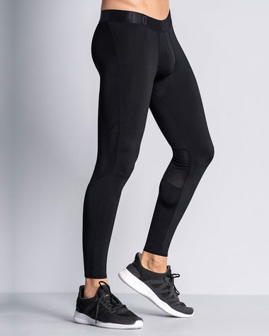 Paquete x3 licras deportivas en microfibra con mallas transpirables para hombre#color_700-negro